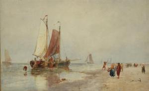 HARDY Thomas Bush 1842-1897,Dutch Coastal Landscape,Leonard Joel AU 2009-04-19