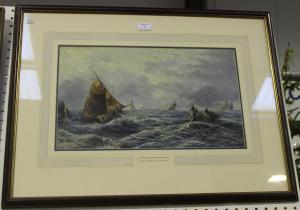 HARDY Thomas Bush 1842-1897,Fishing Vessels in the Channel,Tooveys Auction GB 2019-01-23