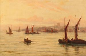 HARDY Thomas Bush 1842-1897,Shipping at Sunset,1887,Tennant's GB 2019-09-14