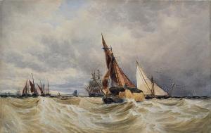 HARDY Thomas Bush 1842-1897,Shipping on Choppy Seas,1877,Strauss Co. ZA 2014-04-23