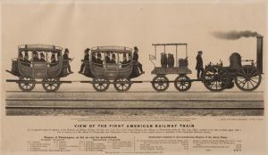 HARDY Thomas 1921,VIEW OF THE FIRST AMERICAN RAILWAY TRAIN,Grogan & Co. US 2016-06-05