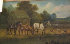 HARDY William Howard 1868-1918,Farmyard Scenes with Horses,19th Century,Cheffins GB 2012-07-19
