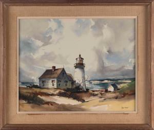 HARE John Cuthbert 1908-1978,Cape Cod lighthouse,Eldred's US 2024-01-05