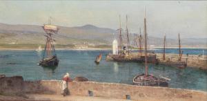 HARE Julius 1859-1932,Castletown Harbour, Isle of Man,1898,Bonhams GB 2021-11-10