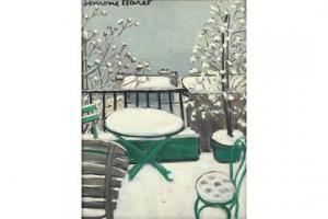 HARET Simone 1904,Blick aus dem winterlichen Balkon auf Paris,Von Zengen DE 2015-03-20