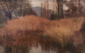 HAREUX Ernest 1847-1909,Les Joncs dans l étang,Sadde FR 2021-12-07
