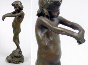 HARFORTH PLUFORD Clara,Bronze Figure of a Young Girl,William Doyle US 2004-02-25