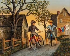 HARGROVE H 1941,Children on Bicycles,20th century,Hindman US 2018-06-13