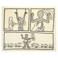 HARING Keith 1958-1990,THE BLUE PRINT DRAWINGS NO.4,New Art Est-Ouest Auctions JP 2018-10-20