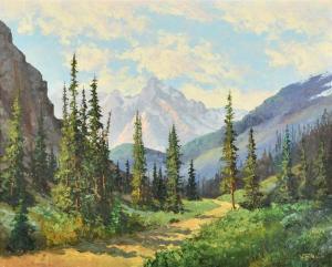 HARISCH William 1917,Road to Tween Falls Rocky Mountain,Gray's Auctioneers US 2012-01-26