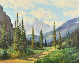 HARISCH William 1917,Road to Tween Falls Rocky Mountain,Gray's Auctioneers US 2012-03-15