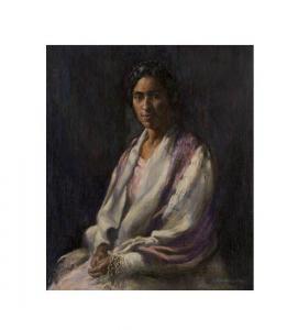 HARLESTON EDWIN Augustus,Miss Bailey With the African Shawl,1930,Swann Galleries 2012-02-16
