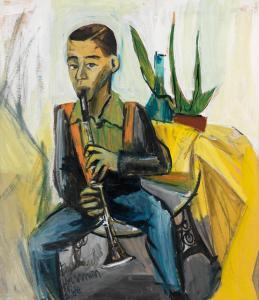 HARMON BERNARD 1935-1989,Musician Boy,1968,Swann Galleries US 2017-10-05