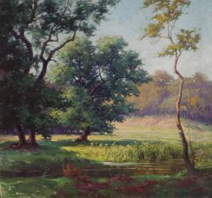 HARMON SIMMONS GEORGE 1870,Stream in a Spring Landscape,1921,Shannon's US 2007-04-26