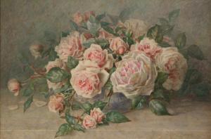HARMS Edith M 1900-1900,Pink Roses,20th Century,Tooveys Auction GB 2009-12-01