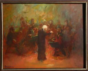 HARNDEN William 1920-1983,CONDUCTOR WITH ORCHESTRA,1950,Ro Gallery US 2023-08-11