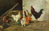 HARNEY Paul E 1850-1915,Farmyard Scene with Chickens,1906,Clars Auction Gallery US 2014-05-18