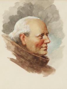 HARNEY Paul E 1850-1915,Portrait of a monk 1903,1903,John Moran Auctioneers US 2019-06-23