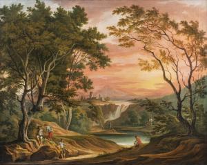 HARPER Adolf Friedrich 1725-1806,Arcadian landscape,1786,Nagel DE 2022-11-16