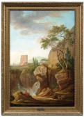HARPER Adolf Friedrich,Figuren an einem Wasserfall mit Ausblick auf hügel,1806,Nagel 2009-09-23