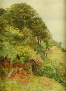 HARPER Jnr. Edward Steel 1878-1951,Trees and a grey sea Dartmout,1925,Bellmans Fine Art Auctioneers 2024-02-19