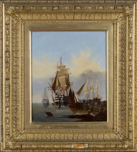 HARPER Thomas,Coastal Landscape with Figures and Barges,19th century,Tooveys Auction 2018-06-13