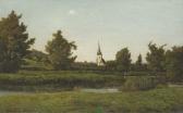 Harpignies Henri Joseph 1819-1916,Vue d'un village,1882,Christie's GB 2003-10-29