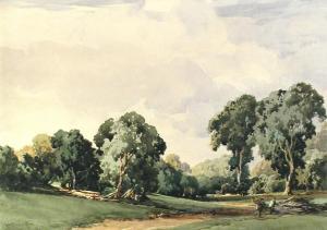 HARRINGTON Charles 1865-1943,Landscape with wood gatherers,Cheffins GB 2018-06-13