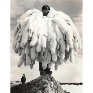 HARRINGTON Richard,SPENCE BAY, NWT (MAN WITH WHITE ARCTIC FOX FURS,1950,Waddington's 2023-05-18