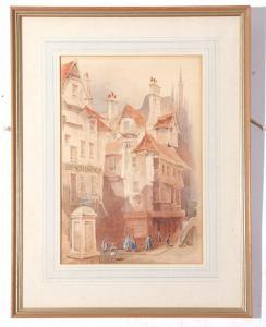 HARRIS Arthur 1891-1902,continental Town Scene,1894,Keys GB 2021-08-27