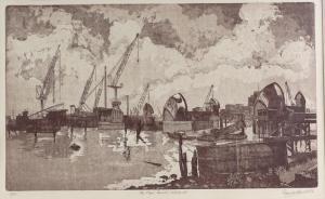 HARRIS Donald 1900-1900,The flood barrier Woolwich,Burstow and Hewett GB 2019-06-19