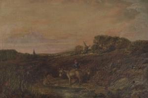 HARRIS George F. 1856-1924,Landscape with boy and donkeys,Clevedon Salerooms GB 2023-02-16