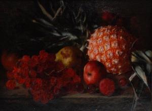 HARRIS George Walter,Still life with fruit on a stone ledge,1890,Lacy Scott & Knight 2018-12-15