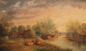 HARRIS Henry Hotham 1805-1865,LANDSCAPE WITH COWS,Potomack US 2017-04-11
