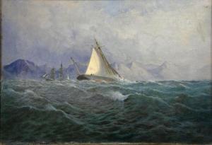 HARRIS J.C.,The Yacht Gertrude entering Gibraltar,1883,Ewbank Auctions GB 2018-03-22