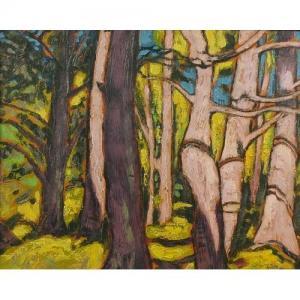 HARRIS Lawren Phillips 1910-1994,Surreal wood scene,Eastbourne GB 2020-01-09