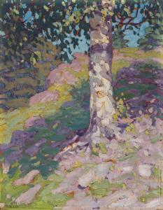 HARRIS Lawren Stewart 1885-1970,Tree on a Hillside,1915,Heffel CA 2023-11-23