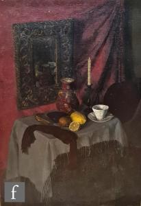 HARRIS Lyndon Goodwin 1928-2006,Still life with lemon, vase and teacu,Fieldings Auctioneers Limited 2021-06-24