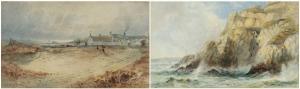 HARRIS OF SWANSEA James II 1847-1925,Sea Cliffs with stone ruin,1977,Rogers Jones & Co GB 2024-01-26