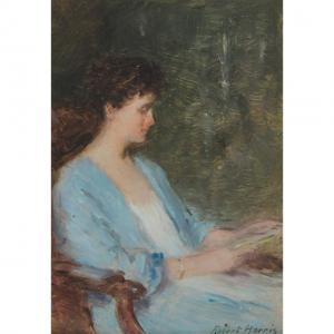 HARRIS Robert 1849-1919,STUDY OF A SEATED LADY,1911,Waddington's CA 2022-09-15