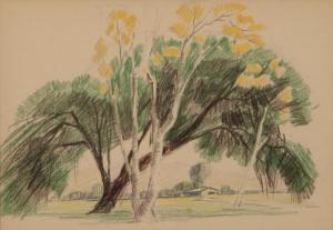 HARRIS Sam Hyde 1889-1977,Trees in a landscape,John Moran Auctioneers US 2018-01-23