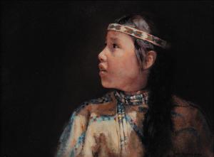 HARRIS Sandra 1945,Indian Girl,Scottsdale Art Auction US 2023-08-26