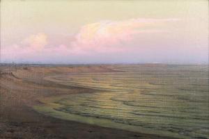 HARRISON Alexander 1800-1800,Sunset Over the Bay, oil on canvas, signed lower,Clars Auction Gallery 2015-09-20