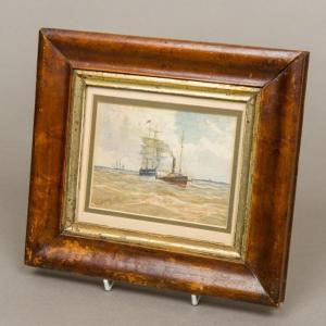 HARRISON H,Paddle Tug and Man-of-War Red Flag,Rowley Fine Art Auctioneers GB 2019-02-16