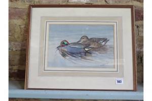 HARRISON John Cyril 1898-1985,Ducks and Drake on water,Willingham GB 2015-06-20
