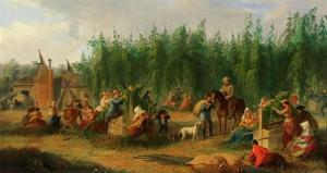 HARRISON MATTESON Tompkins 1813-1884,Hop Picking,Weschler's US 2017-03-03
