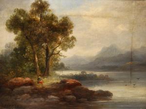 HARROP J.V,A River Landscape with a Figure seated in the fore,19th,John Nicholson 2018-09-05