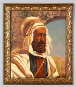 HARROWER COUTTS Gordon 1868-1937,Portrait of Moroccan man,Kaminski & Co. US 2013-03-09