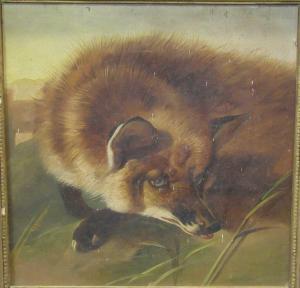 HARROWING Walter 1838-1919,Crouching Fox,Cheffins GB 2023-09-07