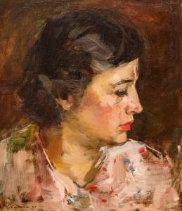 Harsia Teodor 1914-1987,The Artist's Wife,1955,Artmark RO 2024-03-20